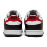 Nike Dunk Low Black White Red Swoosh