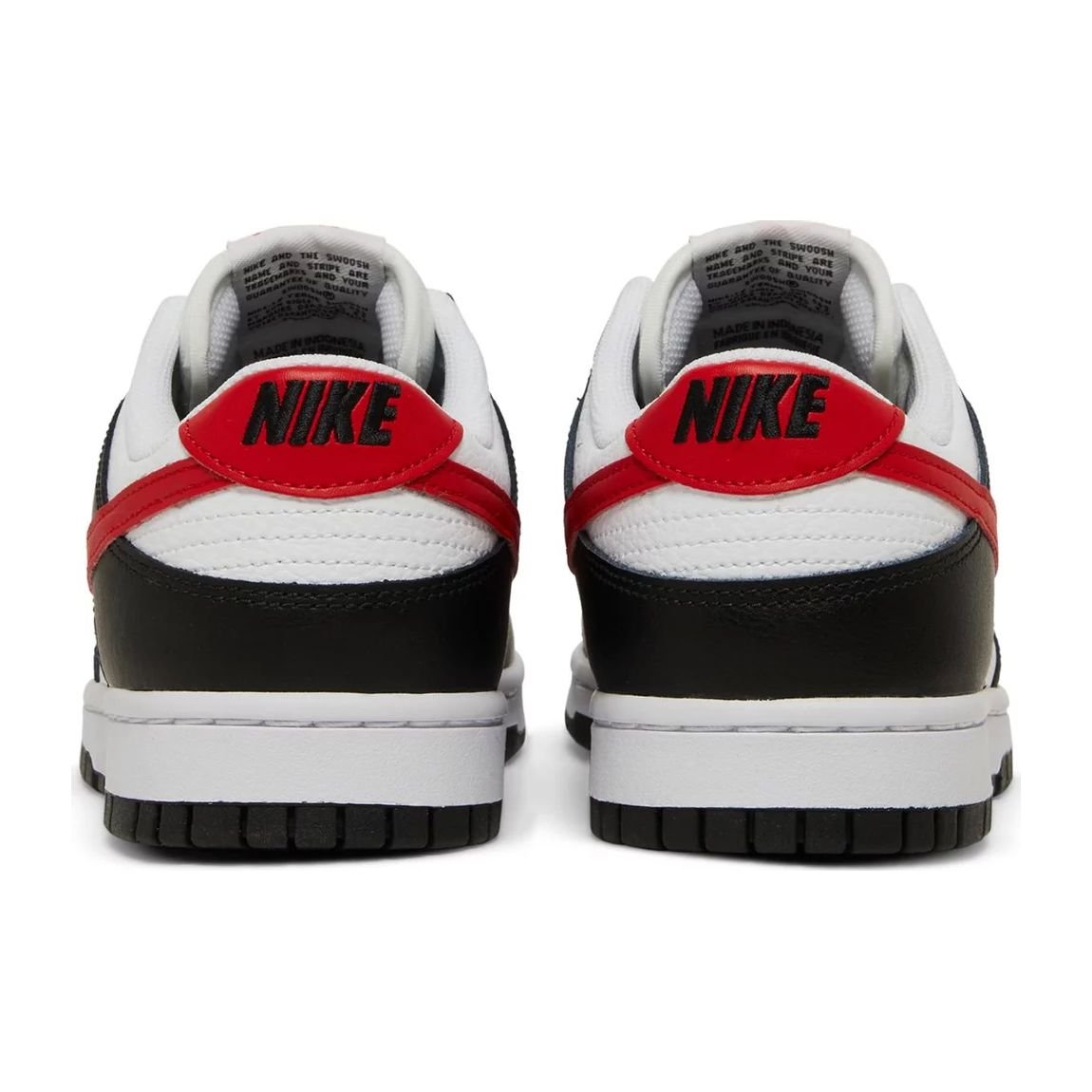 Nike Dunk Low Black White Red Swoosh