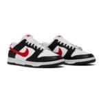 Nike Dunk Low Black White Red Swoosh